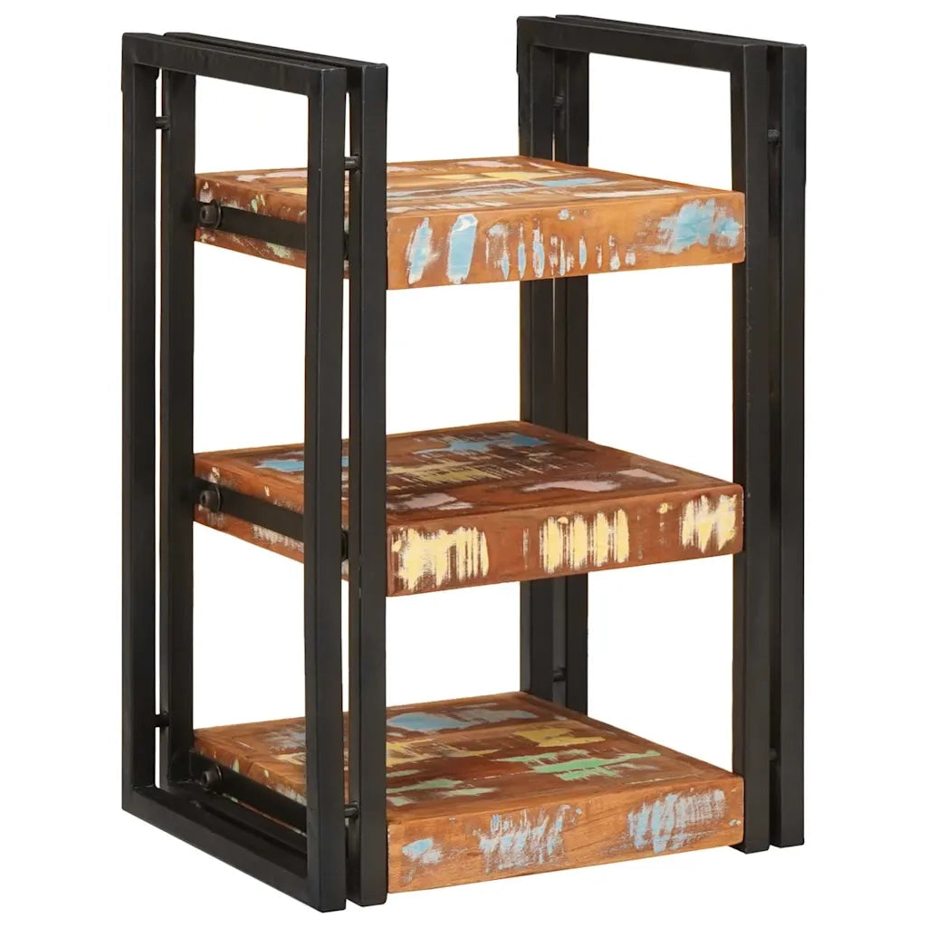 Comodino Marrone e Nero Legno massello di recupero 4016732