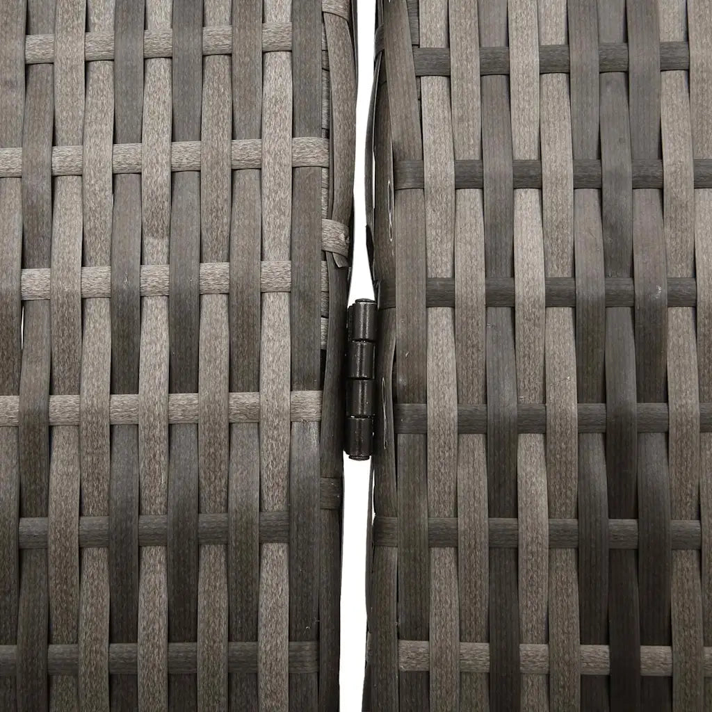 Divider per stanze | Paravento | Divisorio Ambienti Grigio 146 x 180 cm polyrattan