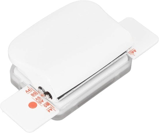 Macchina per creare mini piani cartacei - Legatore di libri - Inserimento di documenti - Costruzione in acciaio - Capacità 5 fogli - Bianco