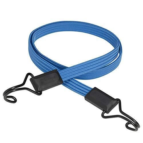 Master Lock 3227EURDAT Cinghia Elastica Piatta 120 cm Doppio Gancio Acciaio Carico Max 40 Kg colore Blu