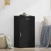 Credenza con cassetto Rovere Nero 50 x 42,5 x 93 cm 868761