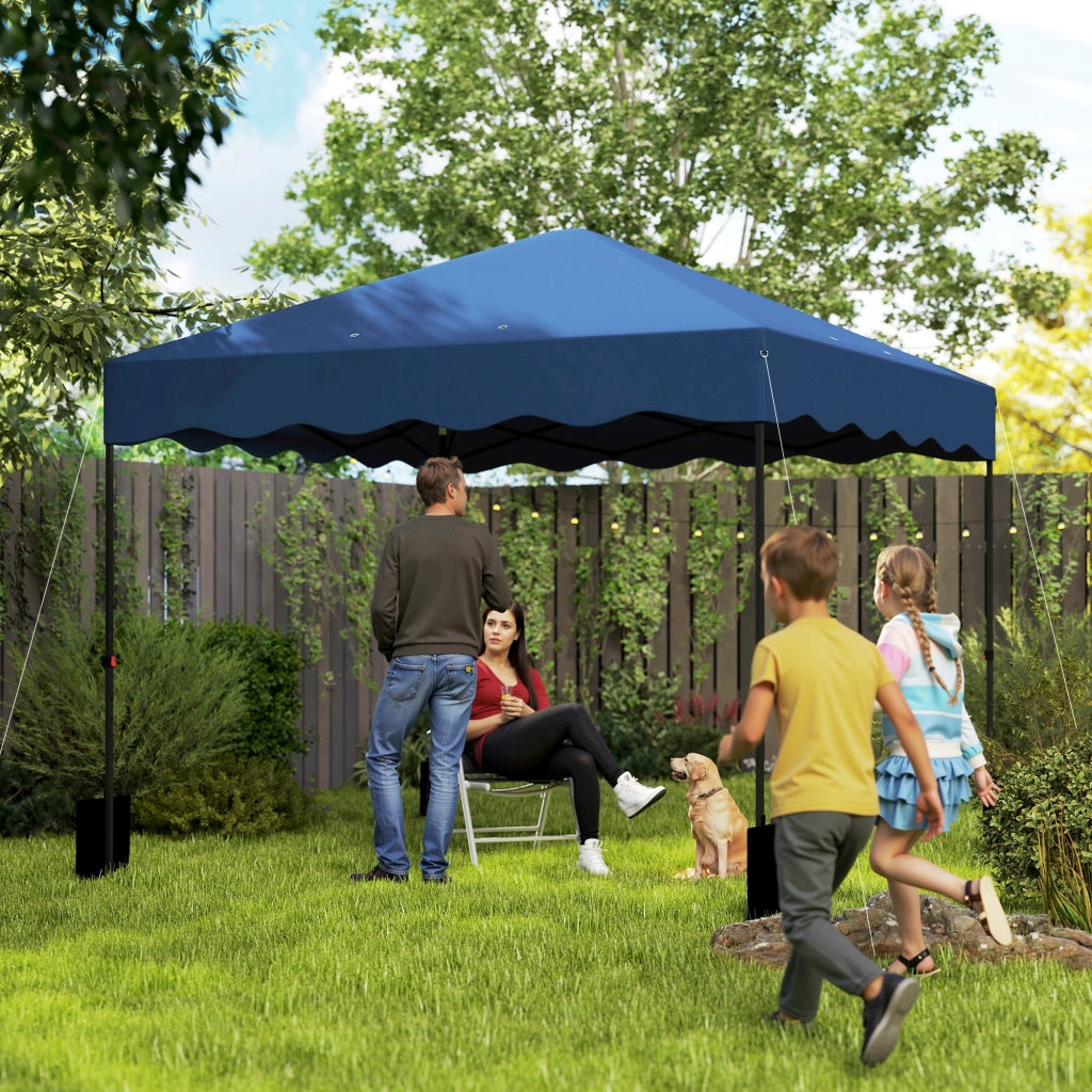 Gazebo Pieghevole 3x3m ¨C Xylo ¨C Protezione UV, Altezza Regolabile, Blu Scuro
