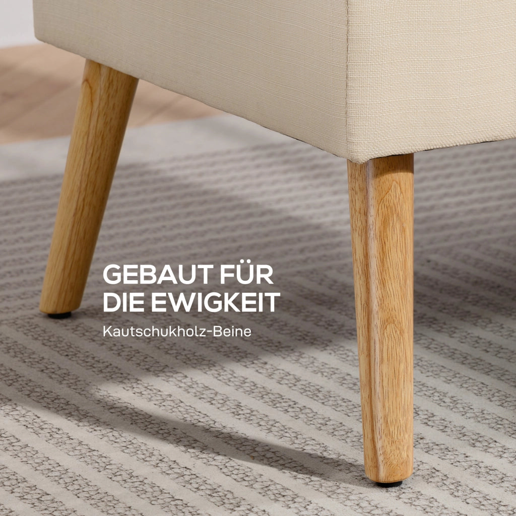 Divano 2 posti ¨C Minimal ¨C beige, tessuto, 80x90