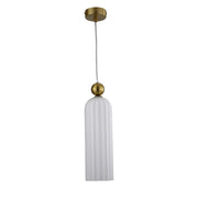 Lampada a sospensione Piega E14 bianca oro Ø10 Light Prestige