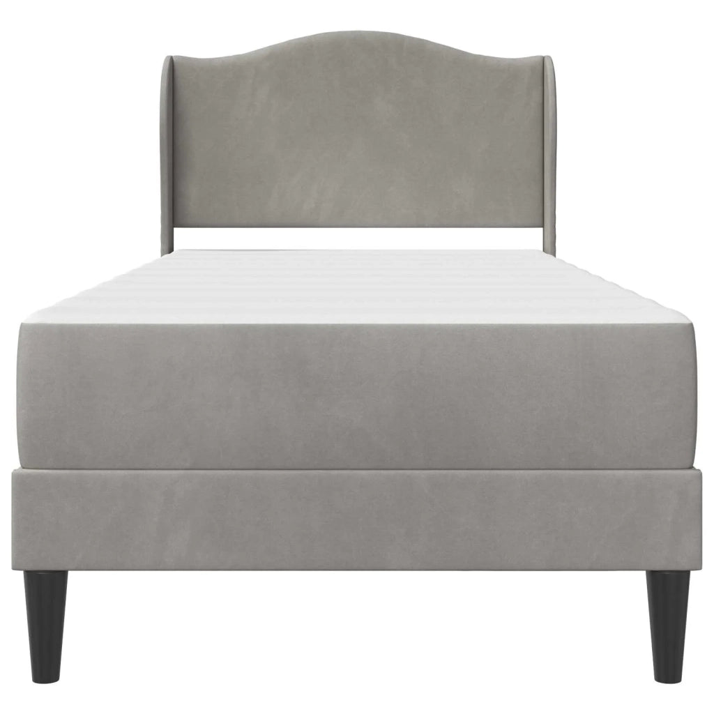 Struttura del letto-Giroletto Grigio Chiaro 80 x 200 cm Velluto 164493