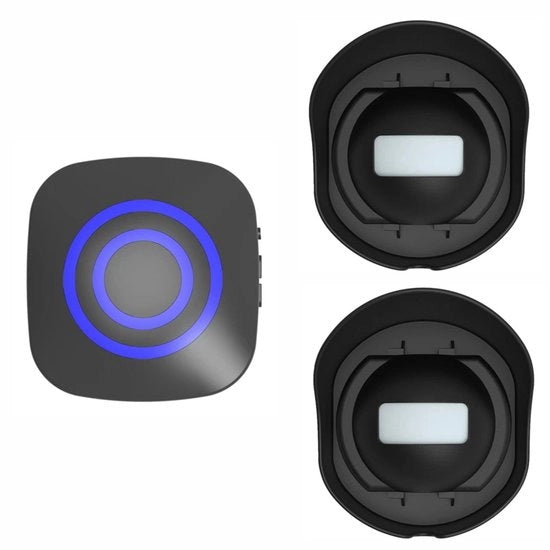 Sistema di allarme wireless per anziani – 2 rilevatori + 1 ricevitore (Nero)