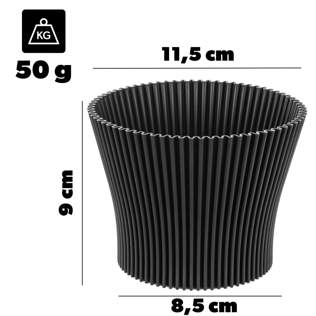 Vaso da fiori KADAX 11 cm, copripianta, vaso da fiori in plastica nera
