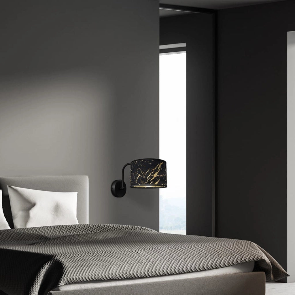 Applique interno 1 luce SENSO Milagro nero/ottone E27 60W