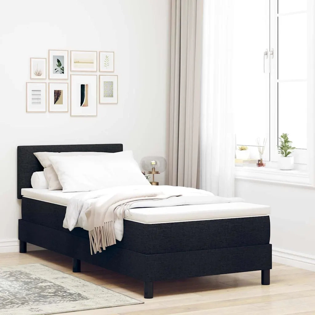 Letto a molle con materasso con led Nero 80 x 200 cm Tessuto 3342165