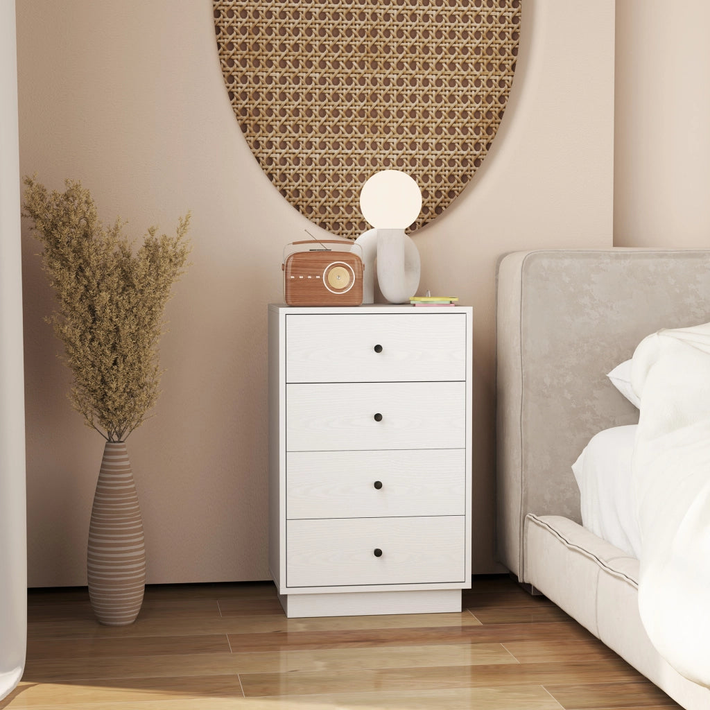 Cassettiera Sideboard con 7 Cassetti ¨C Minimal ¨C Legno Bianco 47x29x75 cm