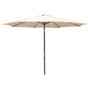 Trade Shop - Ombrellone Da Giardino Gazebo Ombrello Parasole 236xø270cm Beige Con Manovella 206424 -