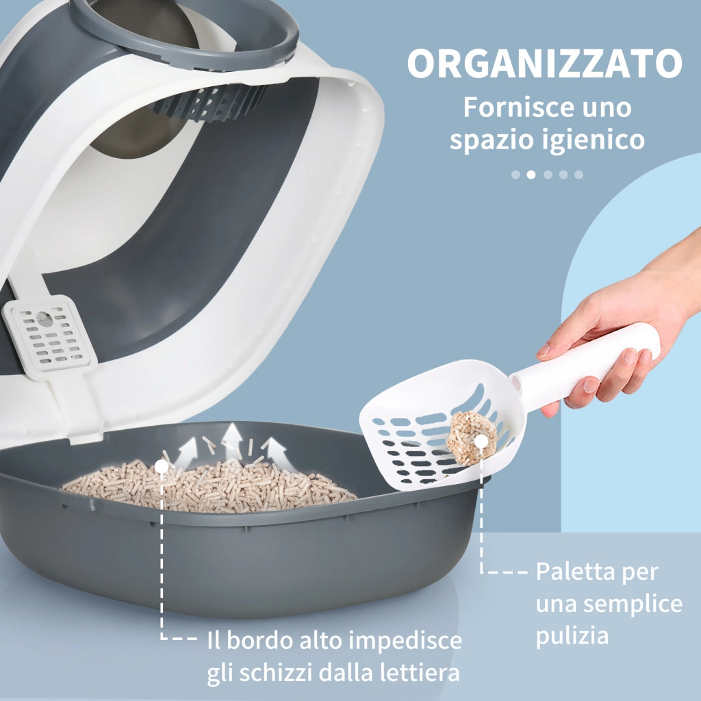 Lettiera per Gatti Pieghevole ¨C Minimal ¨C PP e ABS, 52x41x38 cm