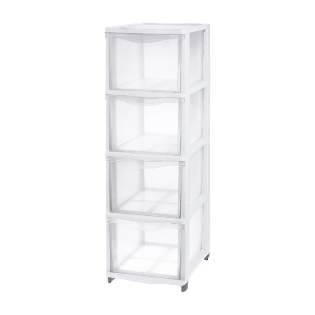 CASSETTIERA 'COVER LINE' colore trasparente/bianco  - TONTARELLI