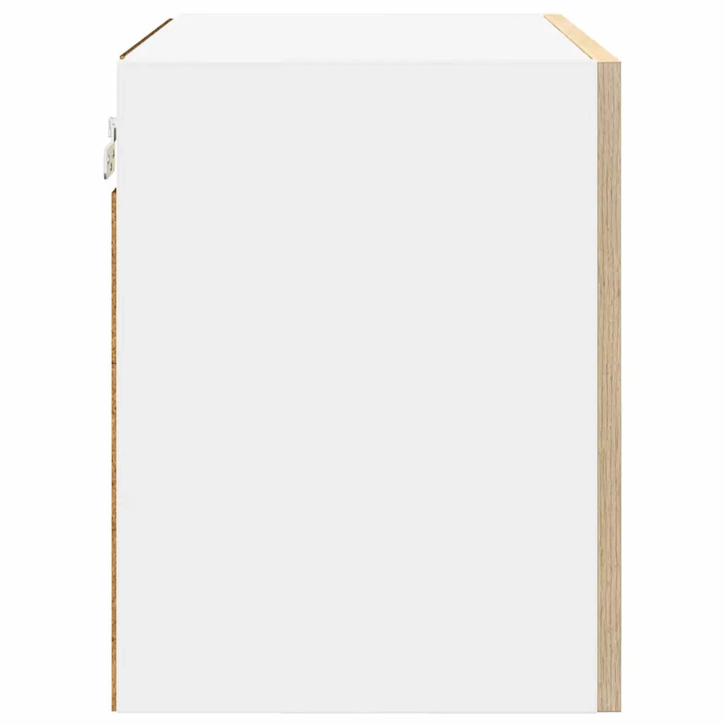 Armadio pensile 2 pcs Quercia Sonoma e Bianca 50 x 31 x 40 cm 884151