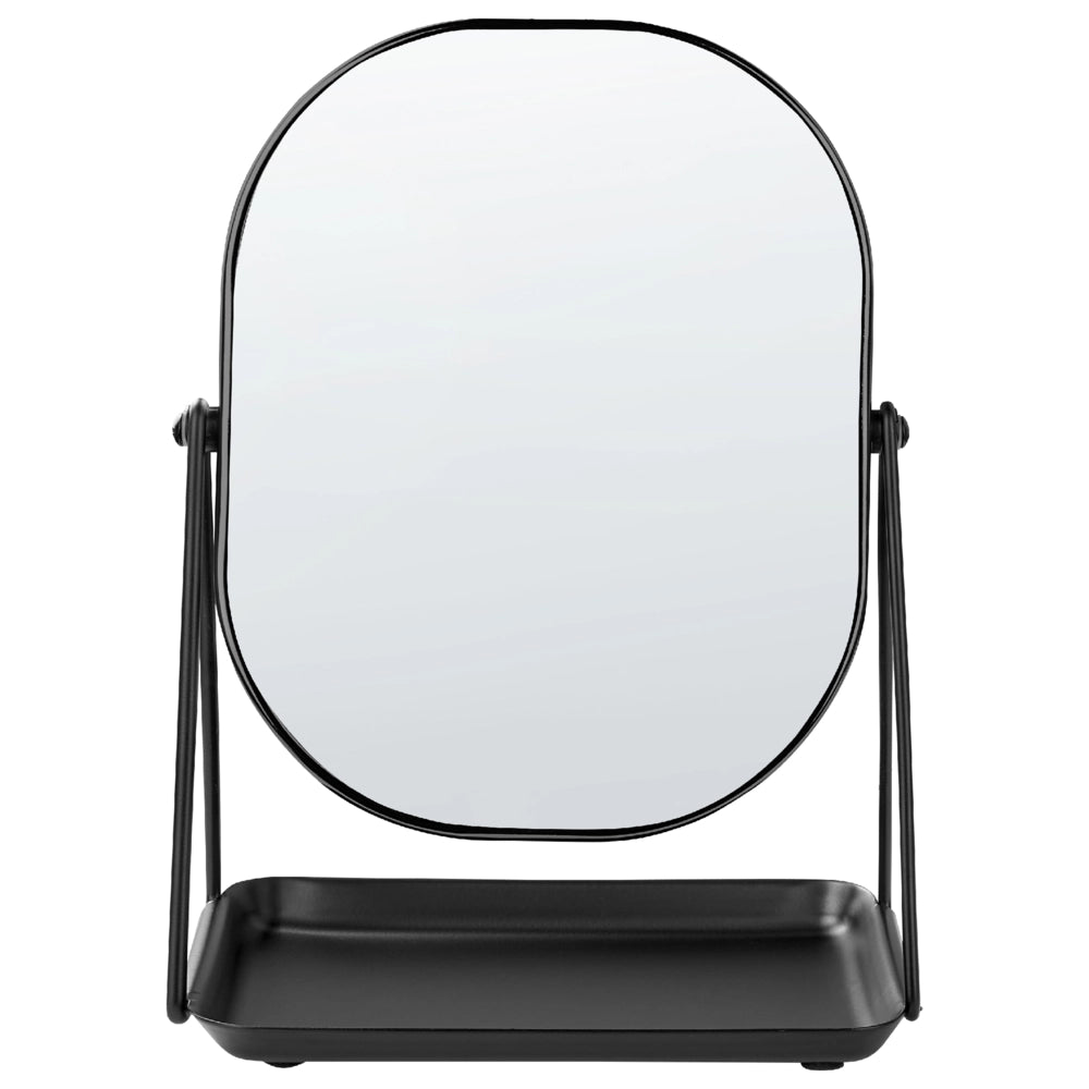 Specchio make up decorativo da tavolo nero 20 x 22 cm bagno camera da letto moderno