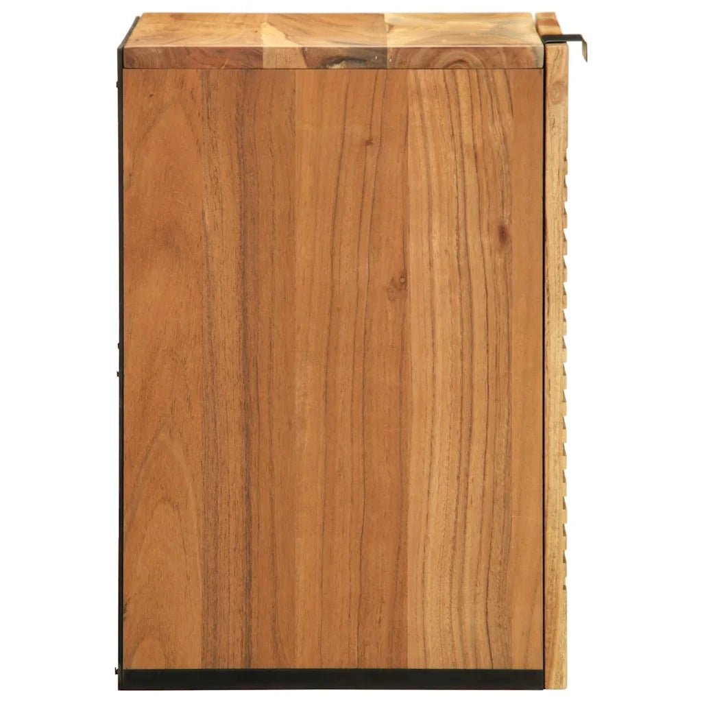 Armadio per Lavabo da Bagno con porta Legno di Acacia Massello 4017776