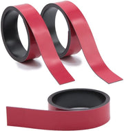 3x Strisce magnetiche Rosse - ca. 2 cm x 1 m nastro magnetico per il segnalamento e la divisione su whiteboard, scaffalature, calendari - facile da tagliare a misura - etichette magnetiche