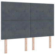 Testiera | Testata LED con strisce LED Grigio 144 cm Velluto