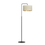 Lampada da terra Emibig Hilde nera/beige oro E27 150cm