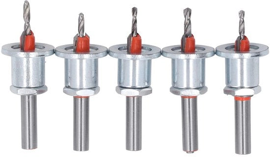 Set di punterie adattabili per verniciatura 5 pezzi - punteria per legno e metallo - con valigetta - ideale per i lavori di fai da te - adatta per hobby
