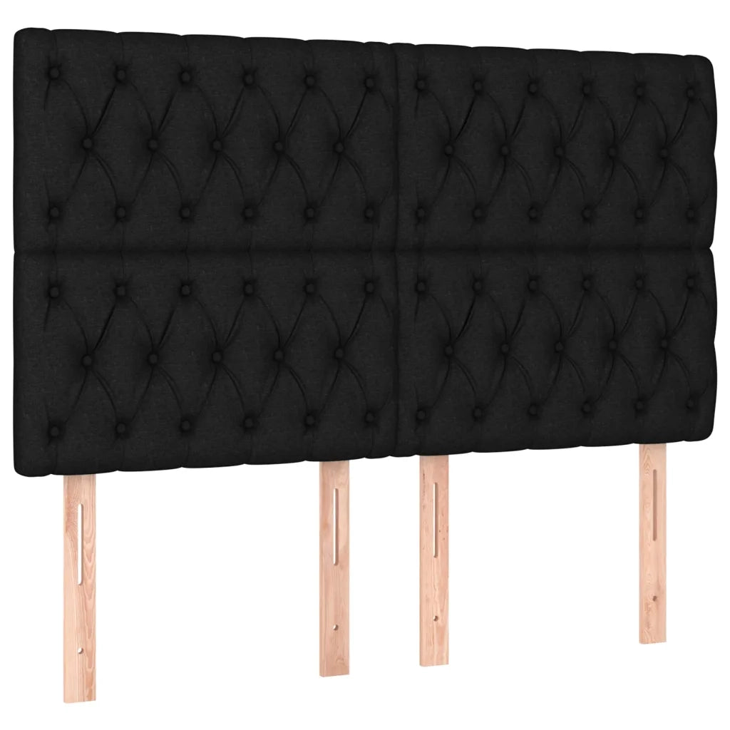 Giroletto a Molle con Materasso Nero 160x200 cm in Tessuto 3128775