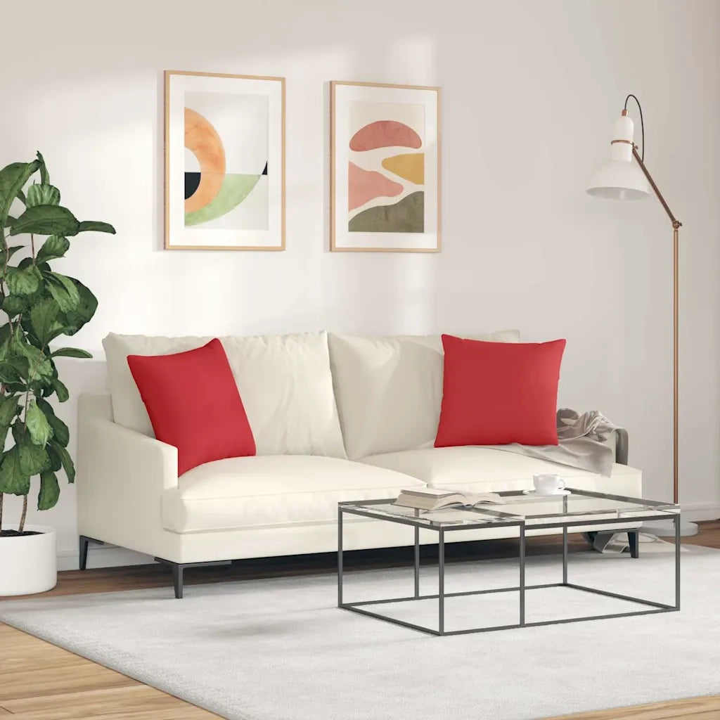 Cuscini da Divano 2 pcs Rosso 45 x 45 cm Tessuto 42013923