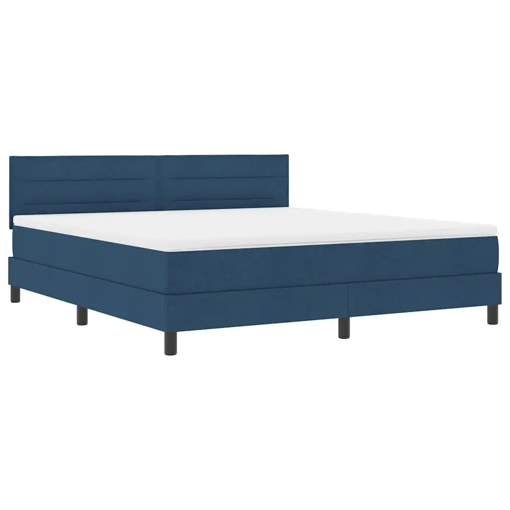 Letto a molle con materasso con led Blu 180 x 200 cm Tessuto 3342155