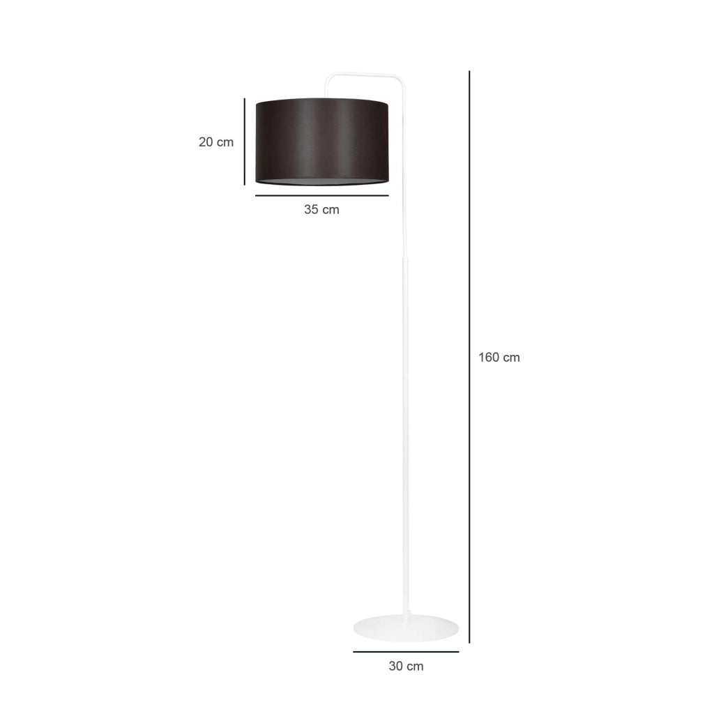 Lampada da terra TRAPO Emibig bianco/wenge E27 150cm