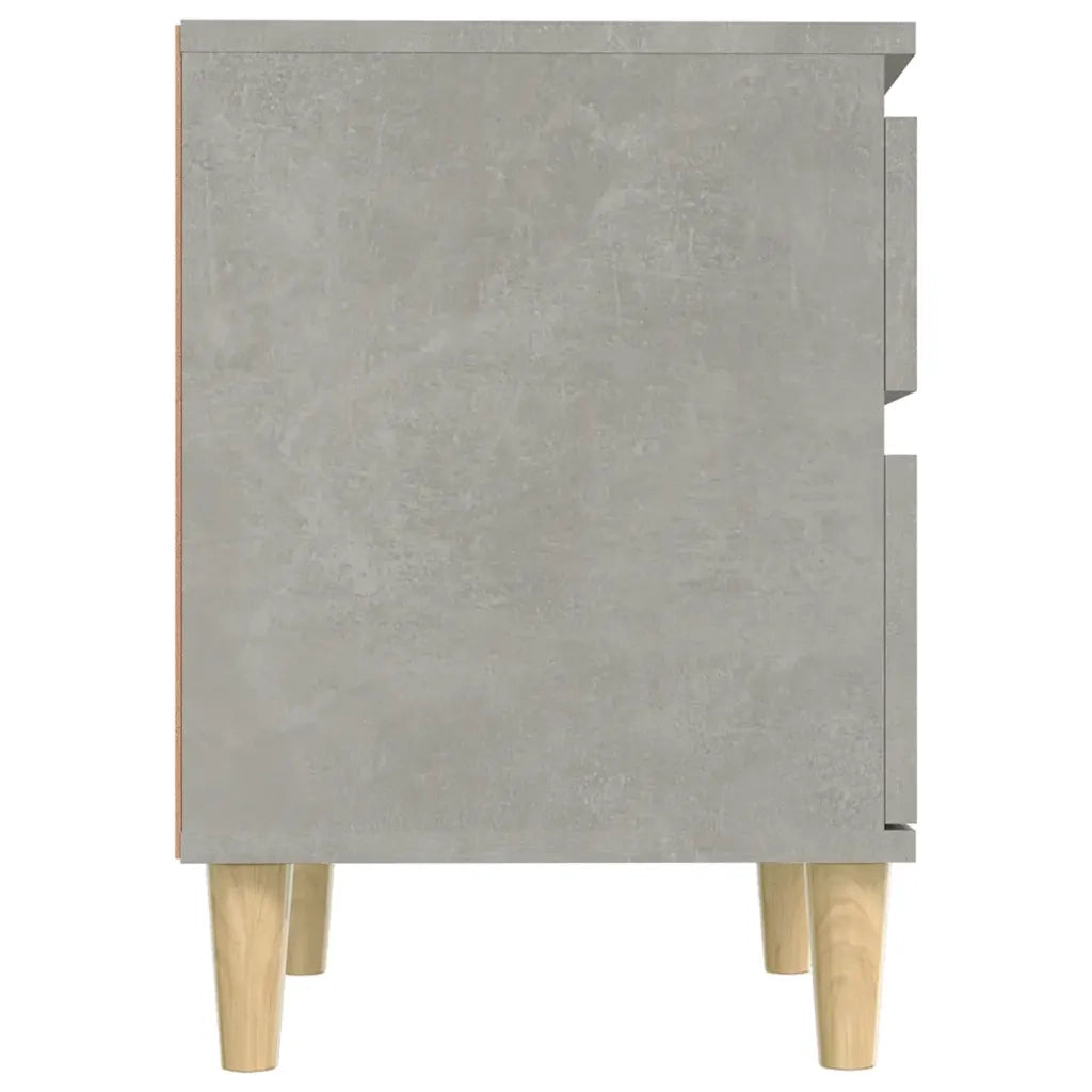 Comodino | Armadio da Notte | Mobiletto da notte Grigio Cemento 40x35x50 cm