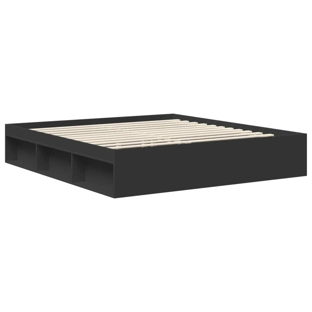 Struttura del letto Nero 180 x 200 cm Legno multistrato