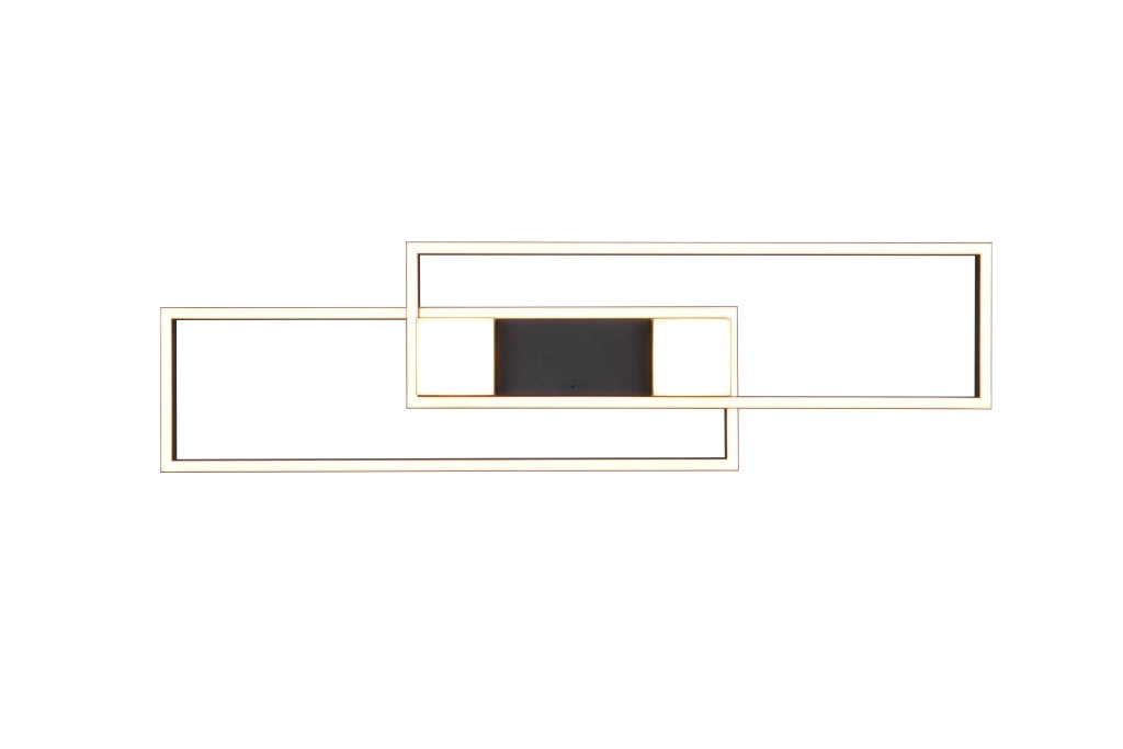 Plafoniera LED, metallo, nero, L 100 cm, Albany
