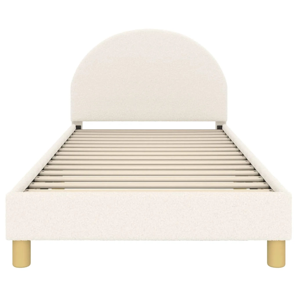 Struttura letto bambini con testata Crema 90 x 200 cm 42011036