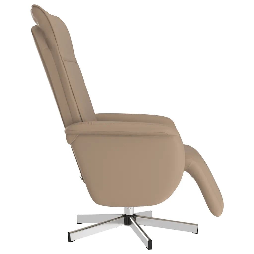 Poltrona Reclinabile Massaggi Poggiapiedi Cappuccino Similpelle 356652