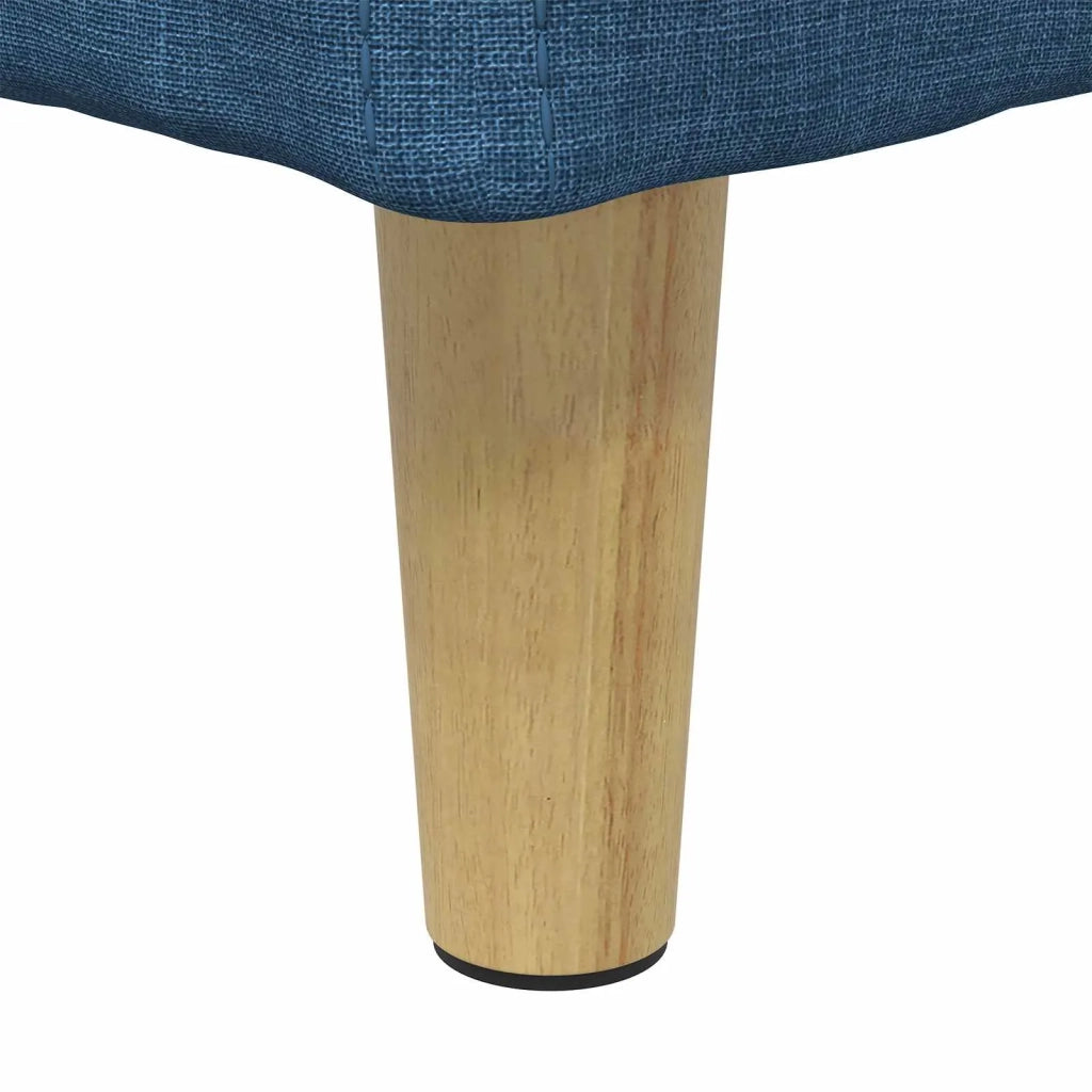 Pouf contenitore con cuscino Blu 80 x 80 x 45 cm Tessuto 876838