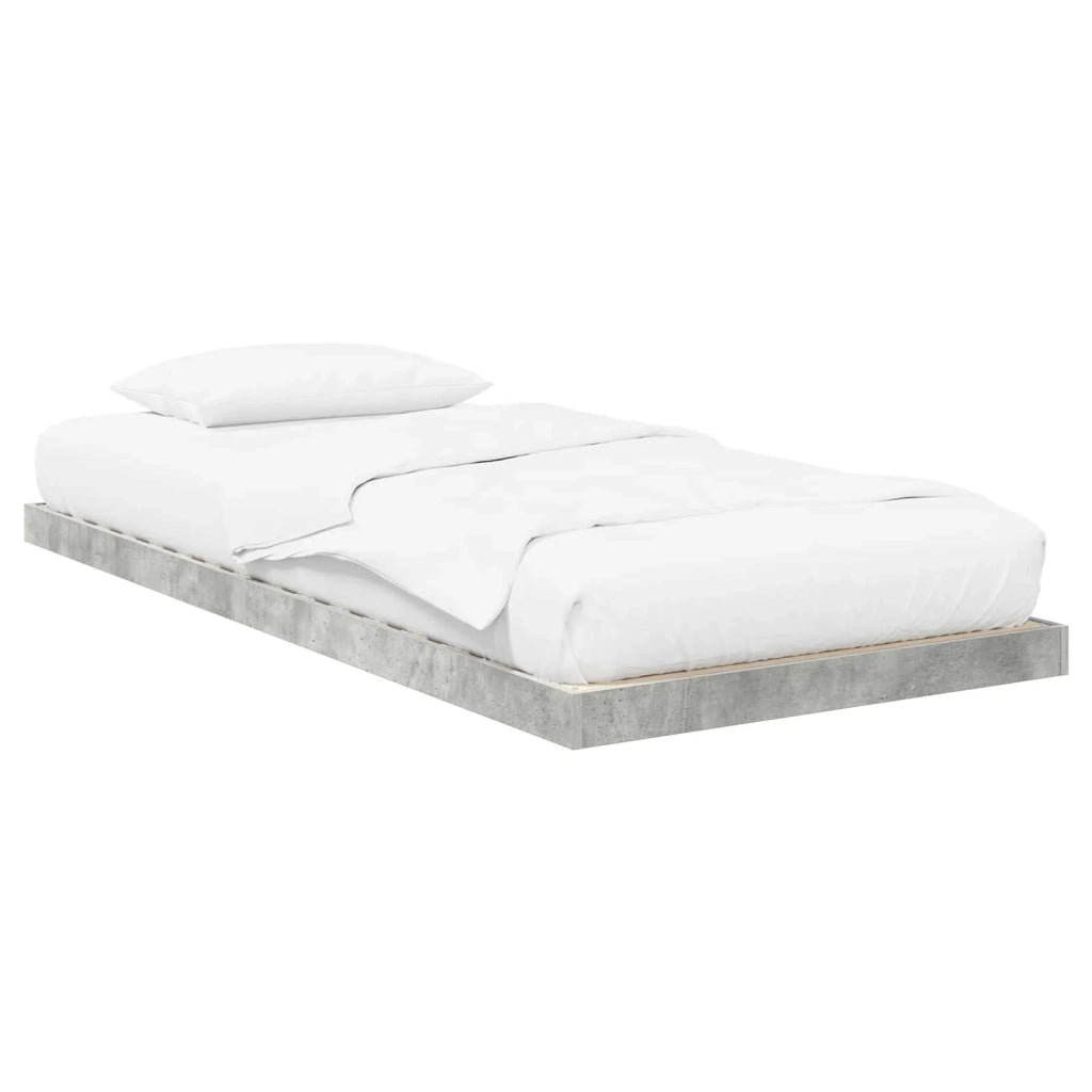 Struttura letto a terra Grigio cemento 90 x 200 cm 893543
