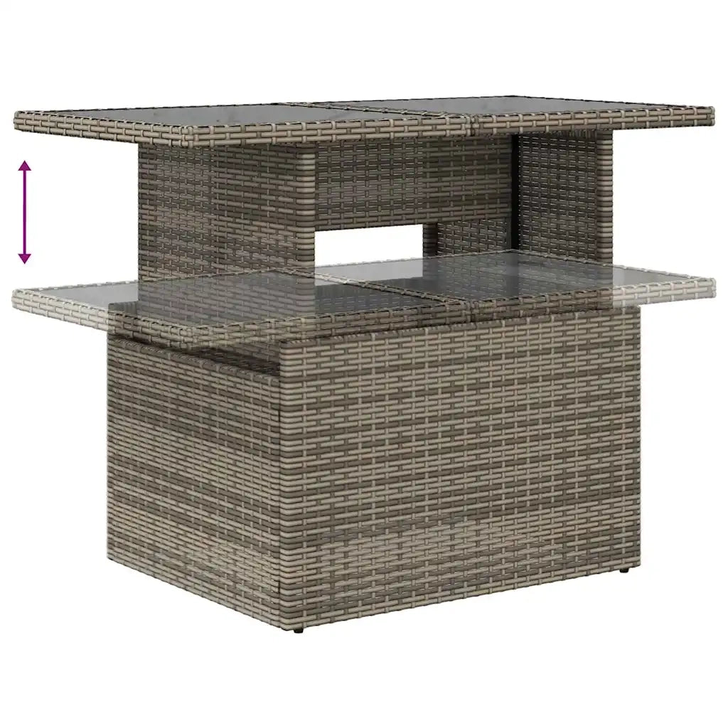 Set Divano da Giardino 6 pz con Cuscini Grigio in Polyrattan 3326781