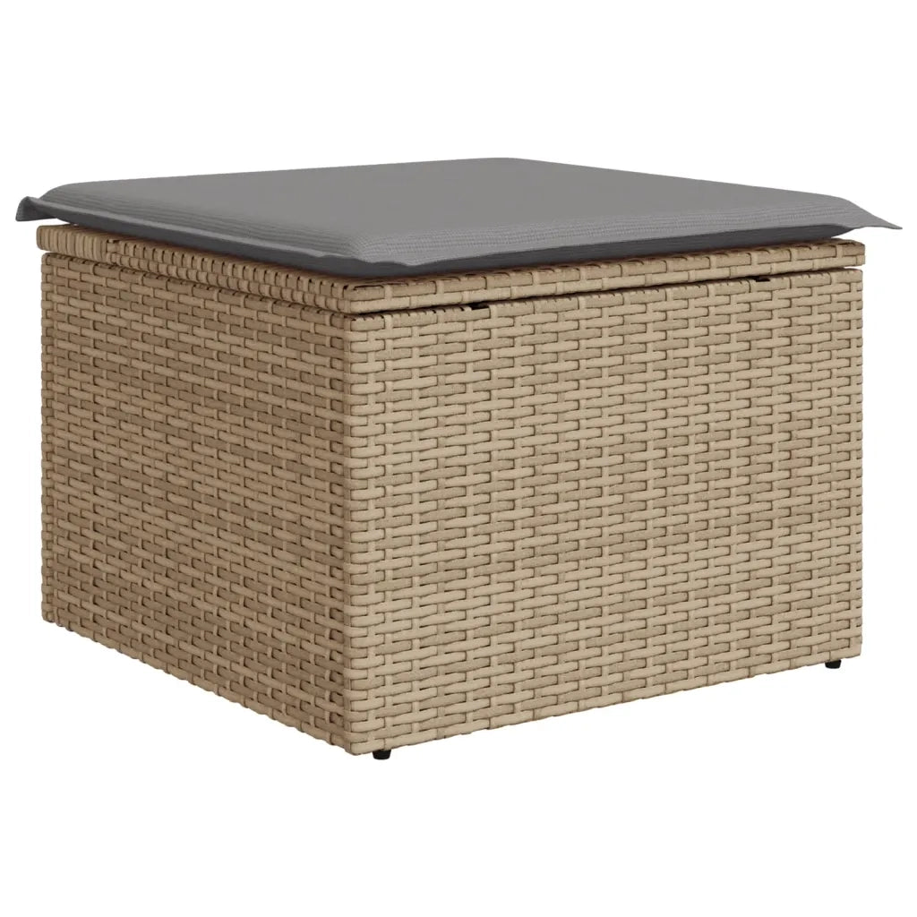 Set Divano da Giardino 8 pz con Cuscini Beige Misto Polyrattan 3256584