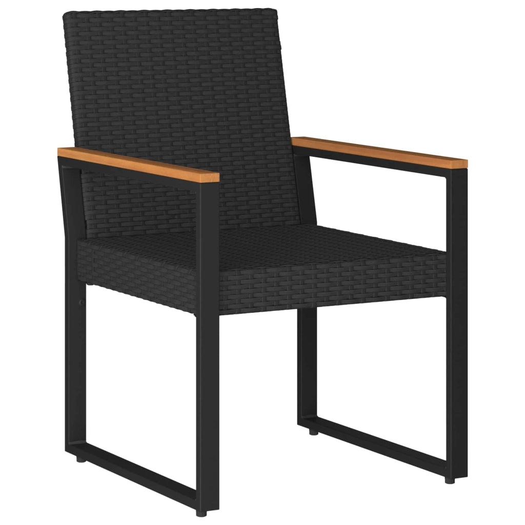 Set di Mobili da Esterno 4 pcs Nero e Turchese polyrattan 42025329
