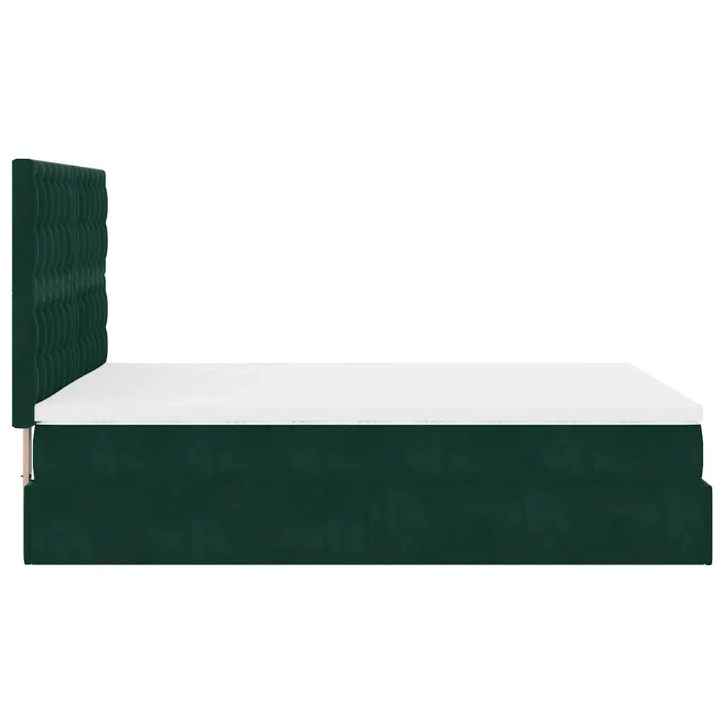 Struttura Letto Pouf con Materassi 140x190 cm in Velluto 3314465