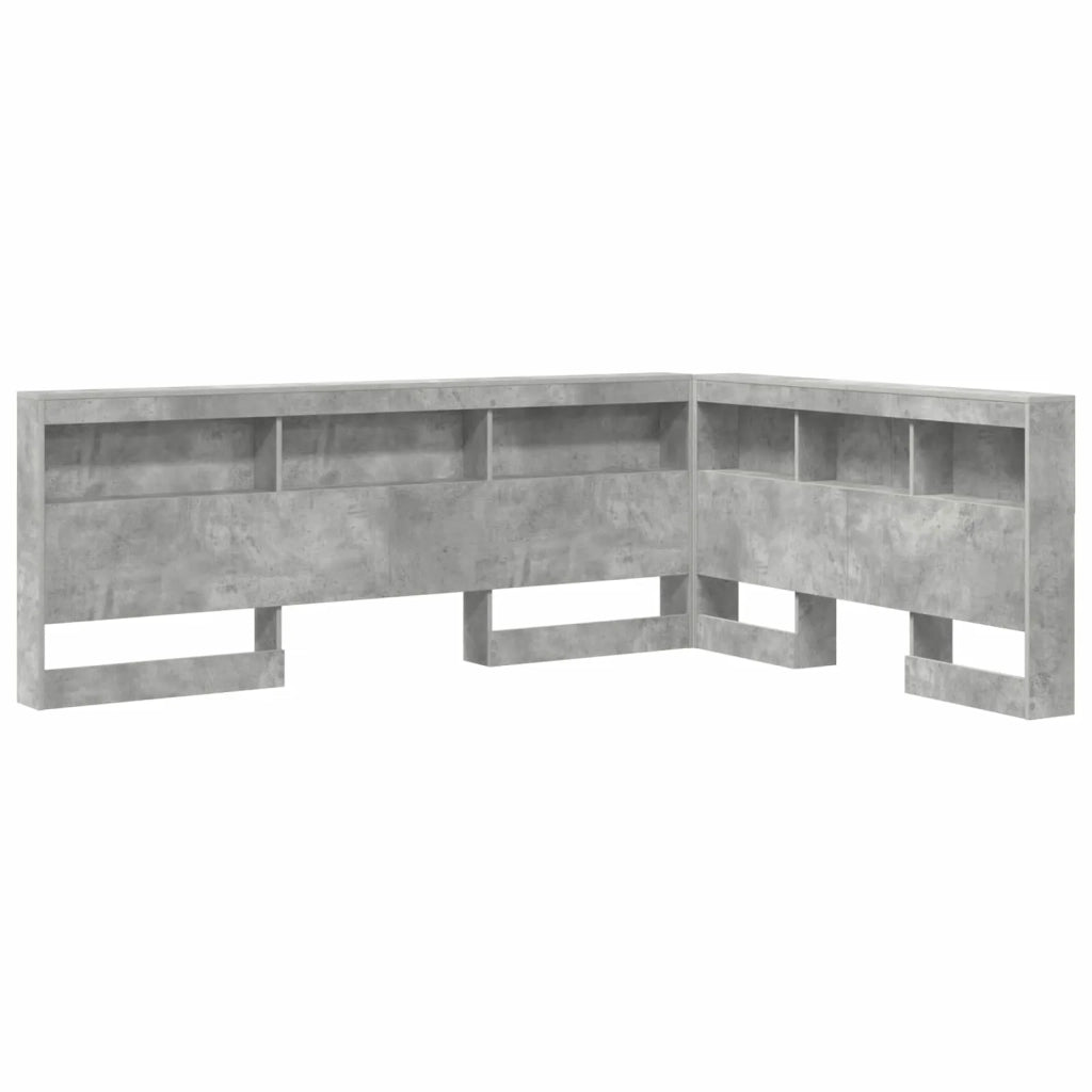 Testata contenitore Grigio cemento 160 cm Legno multistrato 3335504
