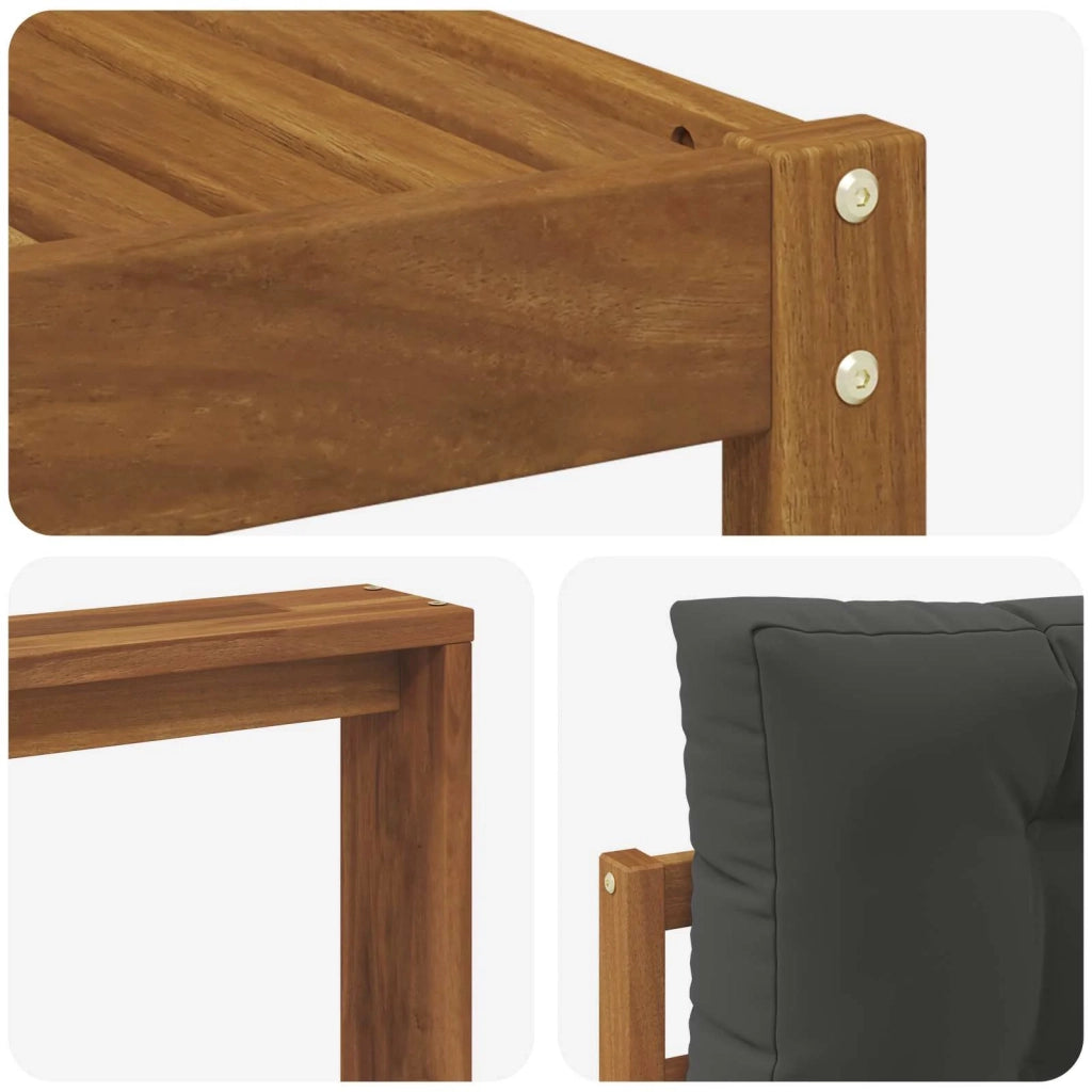 Set di divani da esterno con cuscino 8 pcs Naturale e Antracite 3368005