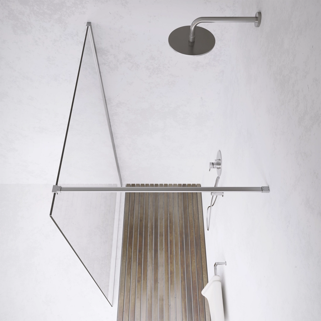 Parete doccia walk-in 110 cm 8mm trasparente anticalcare h200 | Lazaros