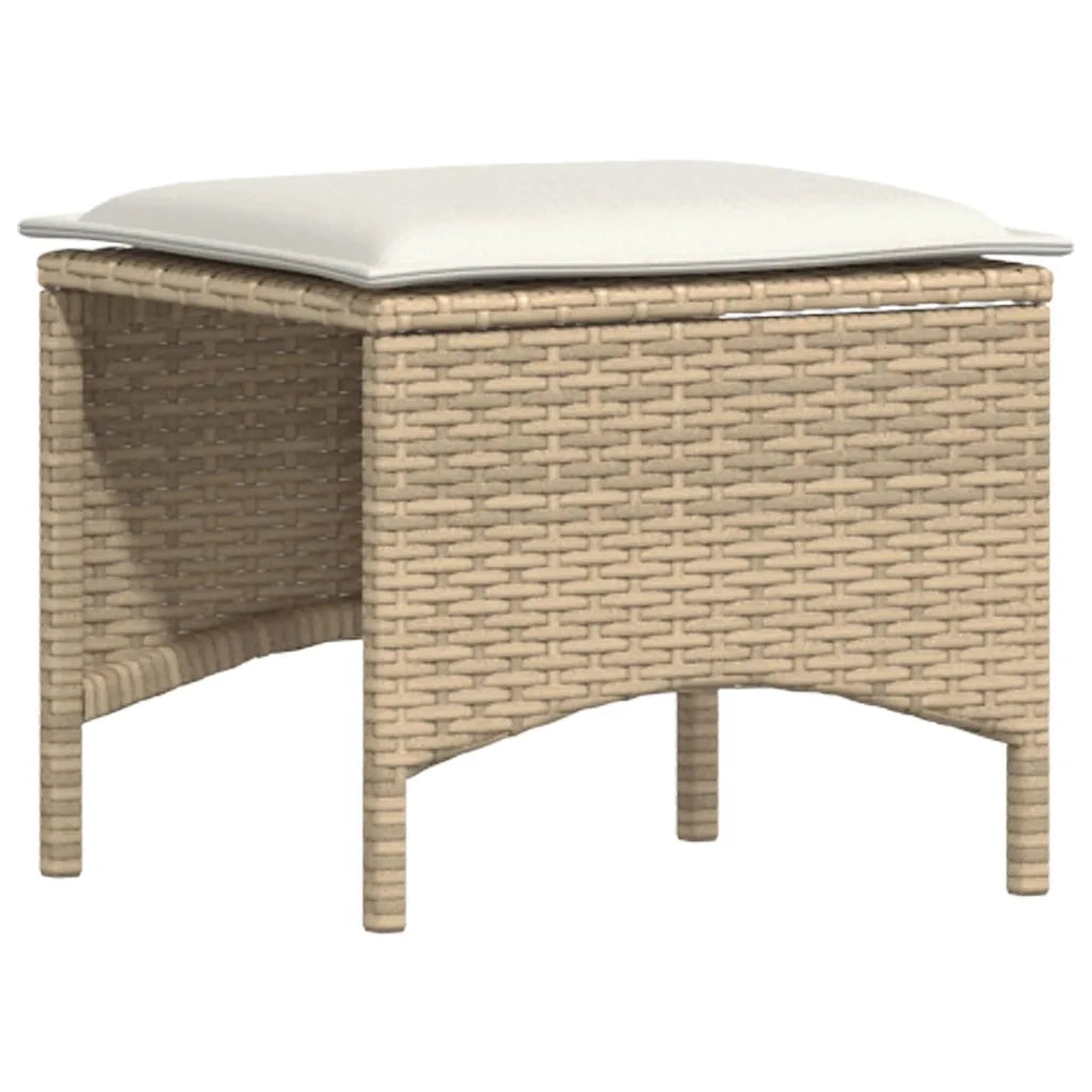 Set Divano da Giardino 4 pz con Cuscini Beige in Polyrattan 3365340