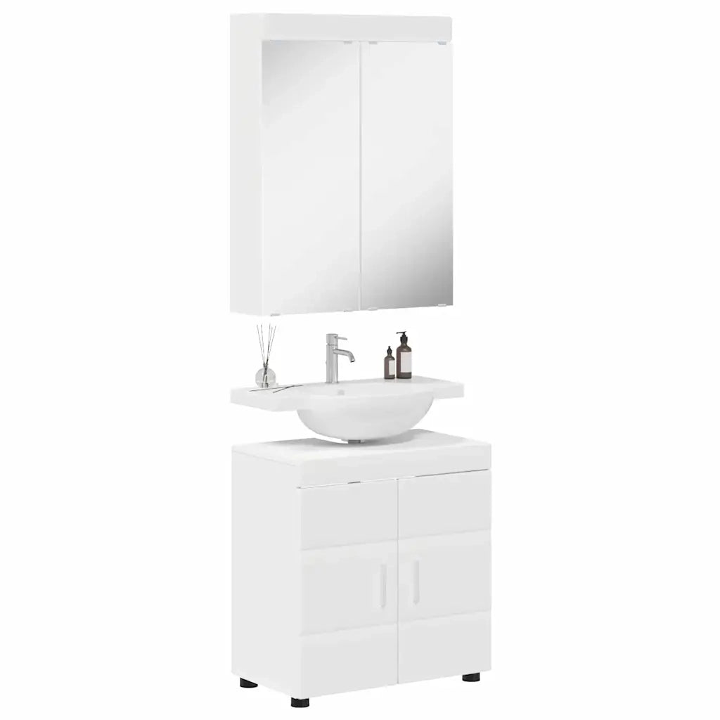 Set di mobili per il bagno TULUM 2 pcs Bianco 60 x 34 x 63 cm 3398014