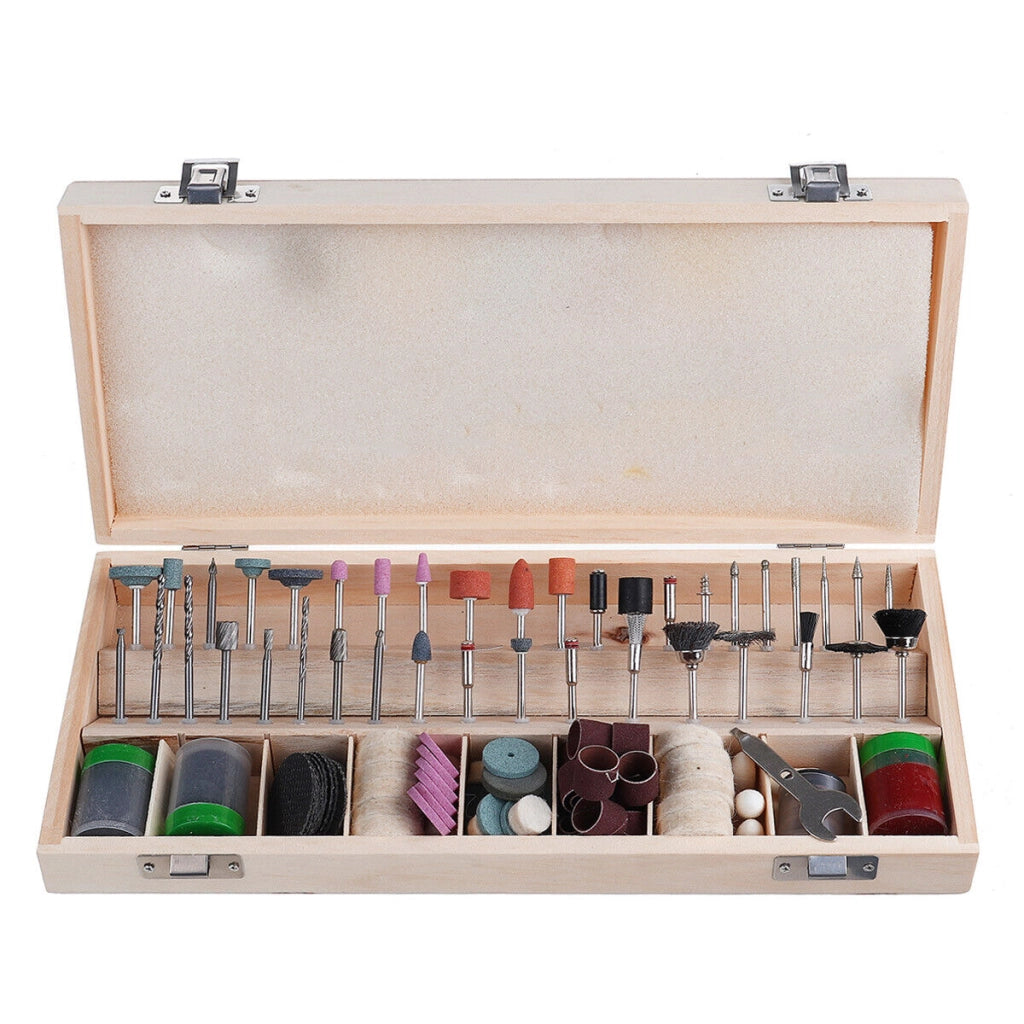 KIT 238 ACCESSORI MINI TRAPANO PUNTE PER LUCIDARE LEVIGARE IN VALIGETTA