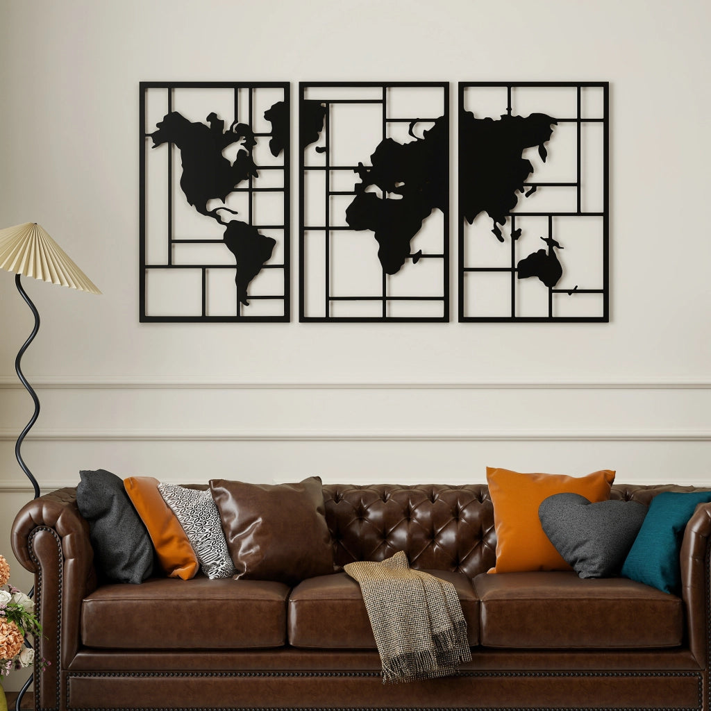 Decorazione murale in metallo ¨C Minimal ¨C 50x80 cm nero