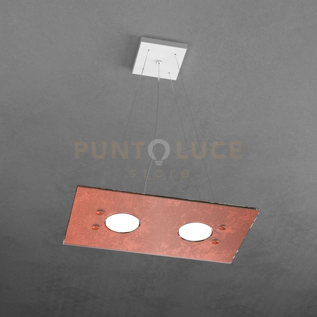 PATH SOSPENSIONE 2 LUCI FOGLIA RAME 1141-S2 R-FR