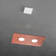 PATH SOSPENSIONE 2 LUCI FOGLIA RAME 1141-S2 R-FR
