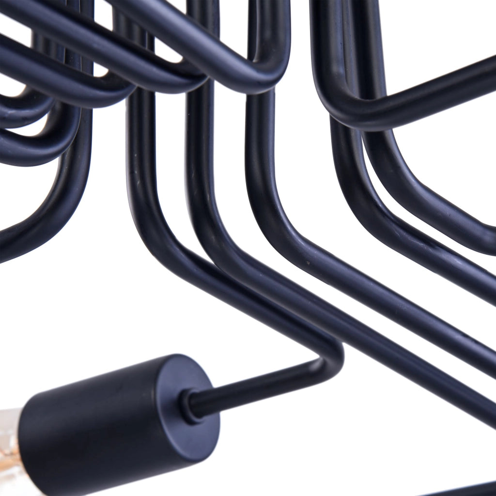 Maytoni Plafoniera moderna Gilbert 12 luci E27 nero metallo