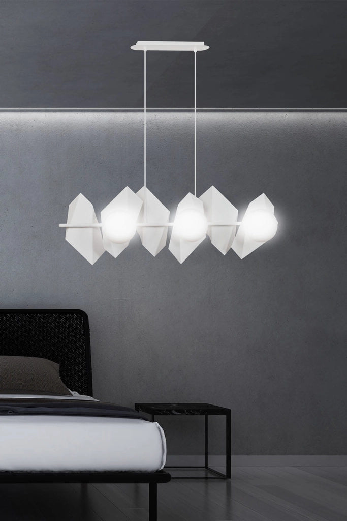 Lampadario Emibig Drifton 6 bianco 6xE14 dimmerabile
